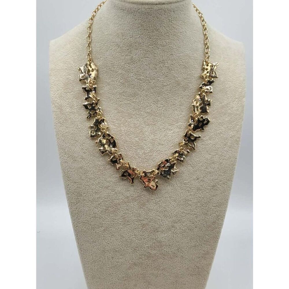 J Crew Gold Tone Clear Crystal Necklace NWOT! - Picture 7 of 12